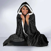Hawaiian Kakau Art Tattoos Aquaman Style Hooded Blanket Black Version LT03 - Polynesian Pride