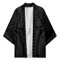 Hawaiian Kakau Art Tattoos Aquaman Style Kimono Black Version LT03 Unisex Black - Polynesian Pride