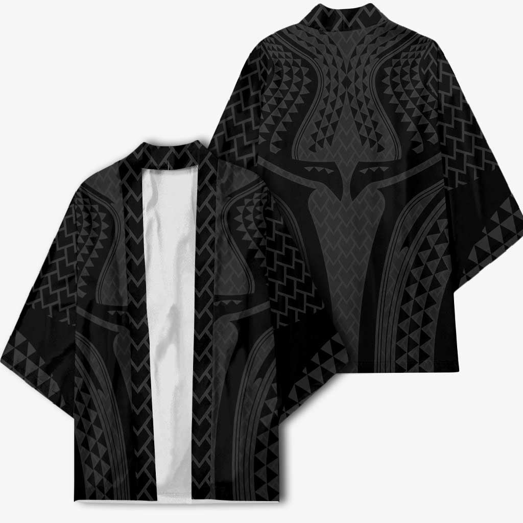Hawaiian Kakau Art Tattoos Aquaman Style Kimono Black Version LT03 - Polynesian Pride