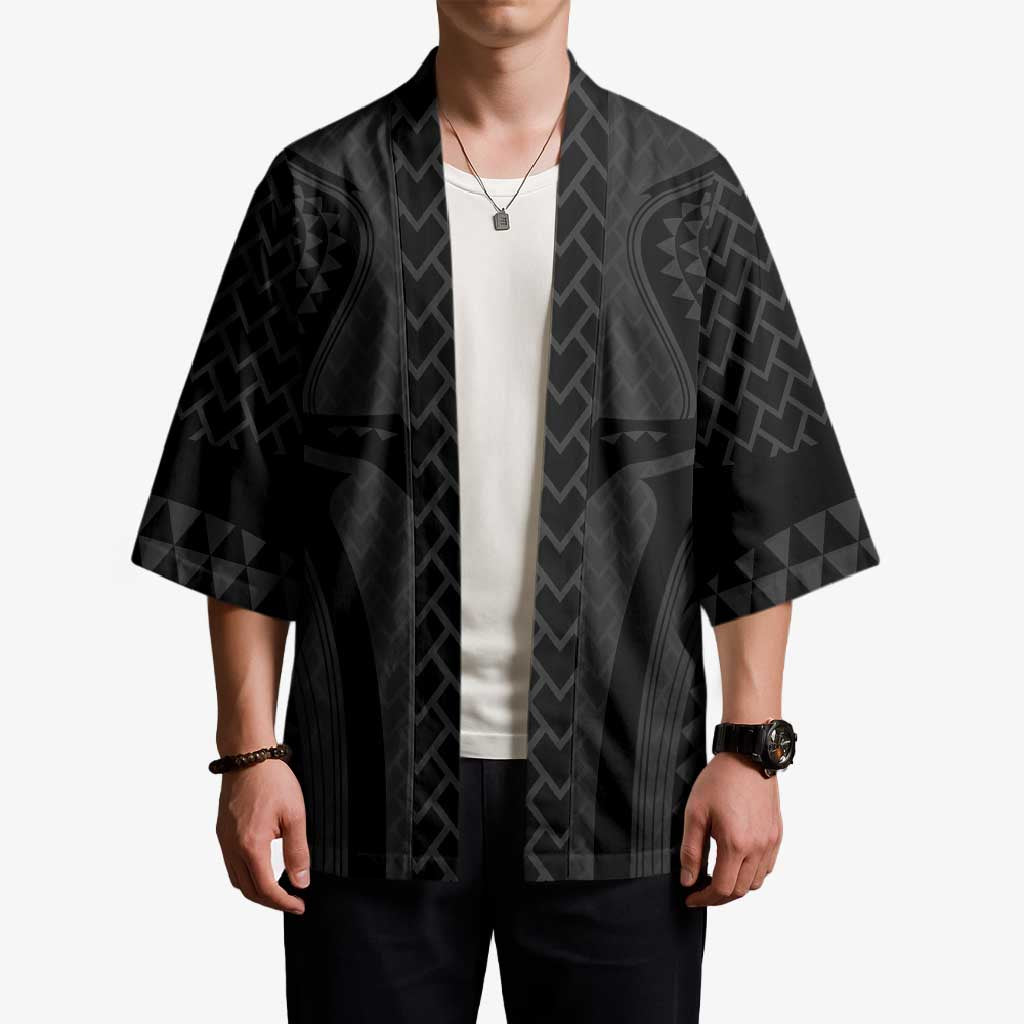 Hawaiian Kakau Art Tattoos Aquaman Style Kimono Black Version LT03 - Polynesian Pride