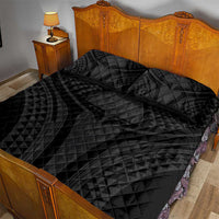 Hawaiian Kakau Art Tattoos Aquaman Style Quilt Bed Set Black Version - Polynesian Pride