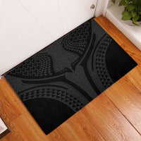 Hawaiian Kakau Art Tattoos Aquaman Style Rubber Doormat Black Version LT03 - Polynesian Pride