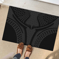 Hawaiian Kakau Art Tattoos Aquaman Style Rubber Doormat Black Version LT03 - Polynesian Pride