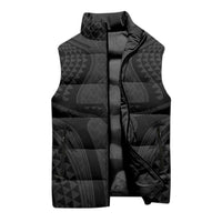 Hawaiian Kakau Art Tattoos Aquaman Style Sleeveless Puffer Jacket Black Version LT03 - Polynesian Pride