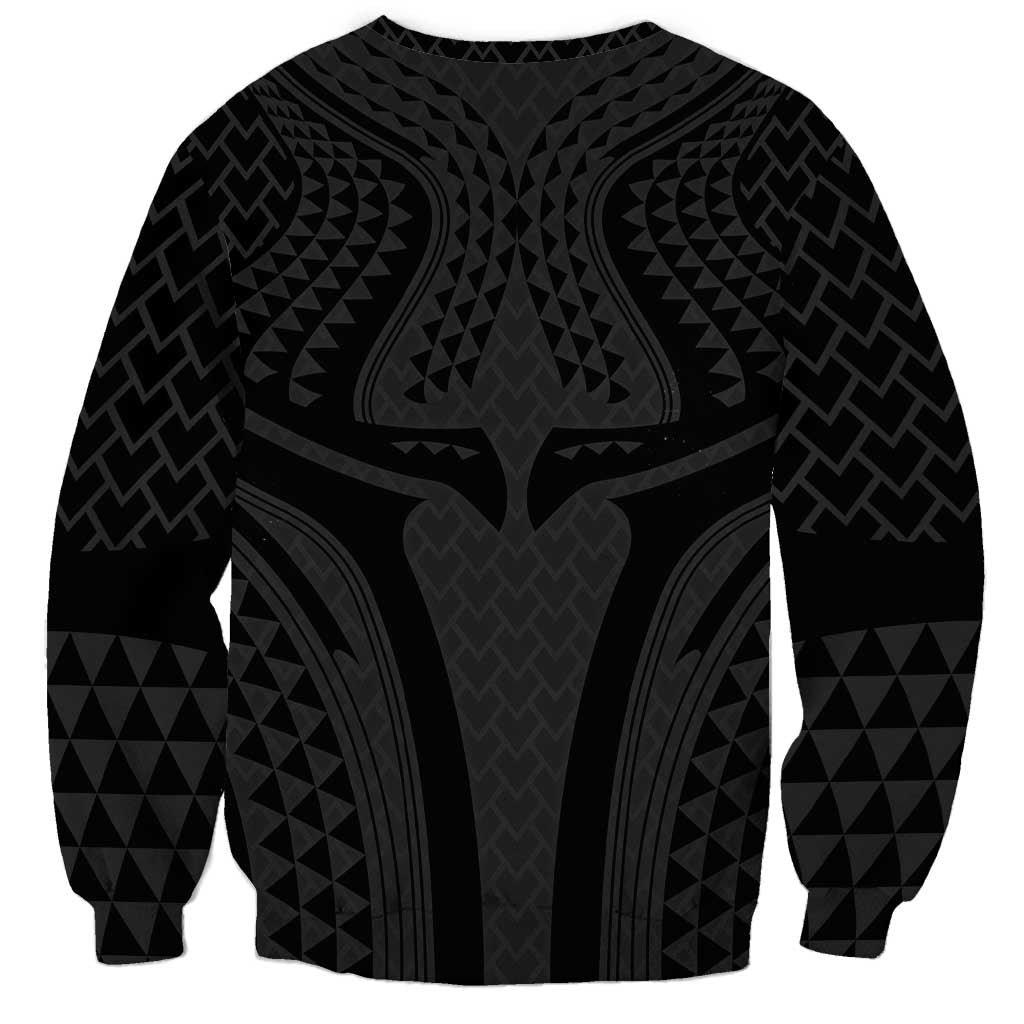 Hawaiian Kakau Art Tattoos Aquaman Style Sweatshirt Black Version LT03 - Polynesian Pride