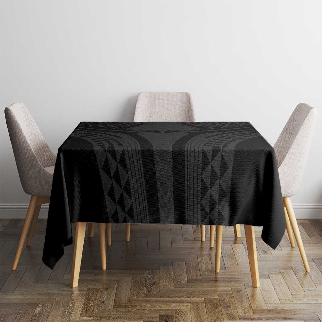 Hawaiian Kakau Art Tattoos Aquaman Style Tablecloth Black Version - Polynesian Pride