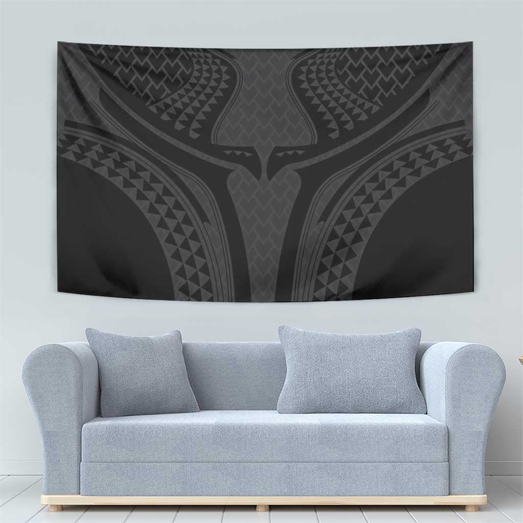 Hawaiian Kakau Art Tattoos Aquaman Style Tapestry Black Version LT03 - Polynesian Pride