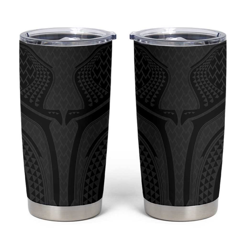 Hawaiian Kakau Art Tattoos Aquaman Style Tumbler Cup Black Version - Polynesian Pride