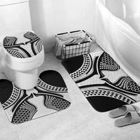 Hawaiian Kakau Art Tattoos Aquaman Style Bathroom Set White Version - Polynesian Pride