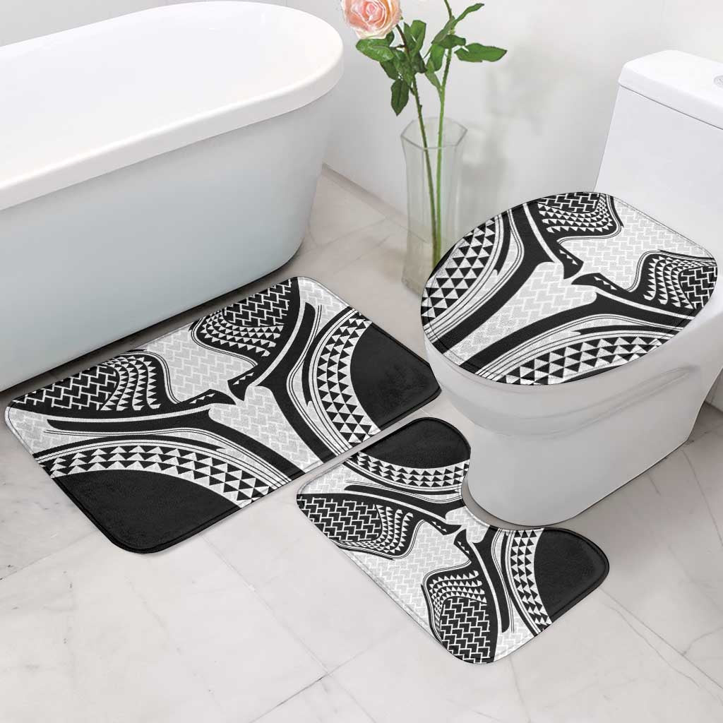 Hawaiian Kakau Art Tattoos Aquaman Style Bathroom Set White Version - Polynesian Pride