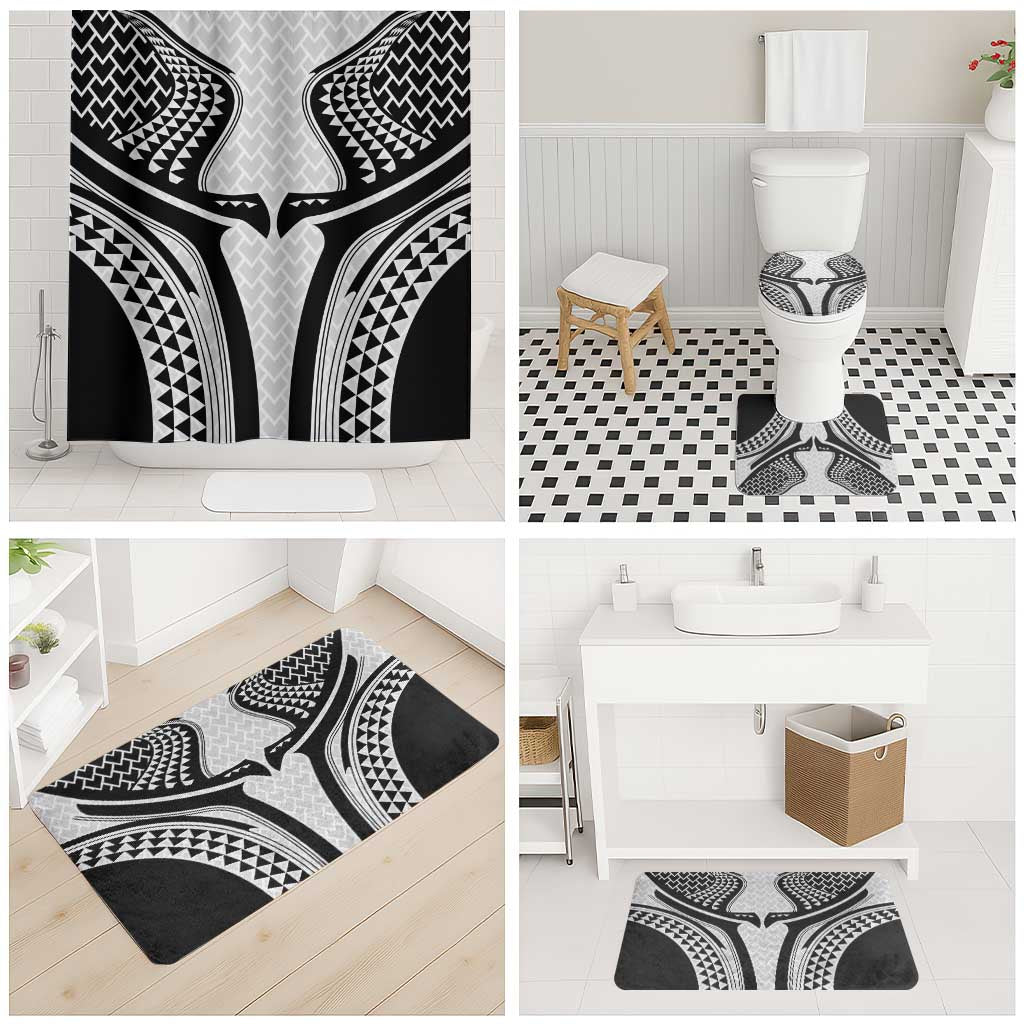 Hawaiian Kakau Art Tattoos Aquaman Style Bathroom Set White Version - Polynesian Pride