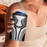 Hawaiian Kakau Art Tattoos Aquaman Style 4 in 1 Can Cooler Tumbler White Version - Polynesian Pride
