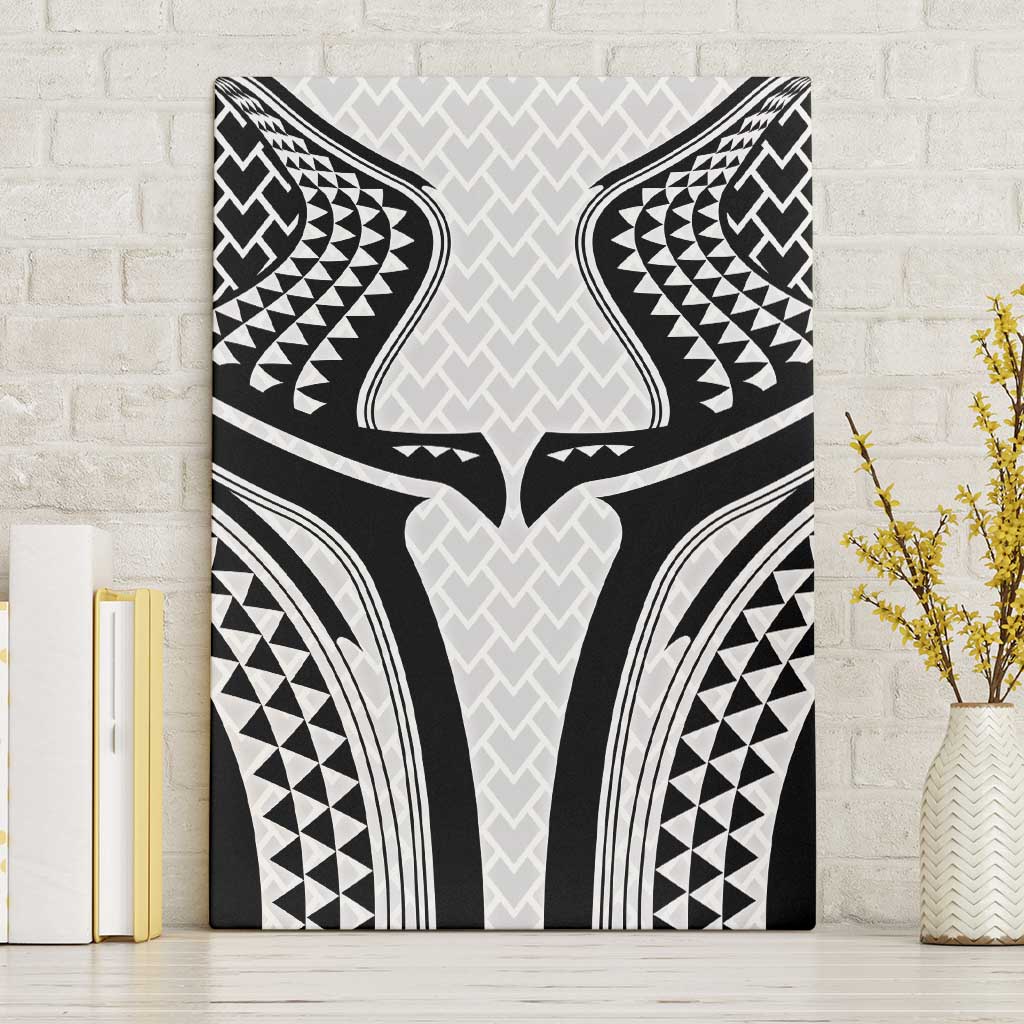 Hawaiian Kakau Art Tattoos Aquaman Style Canvas Wall Art White Version - Polynesian Pride