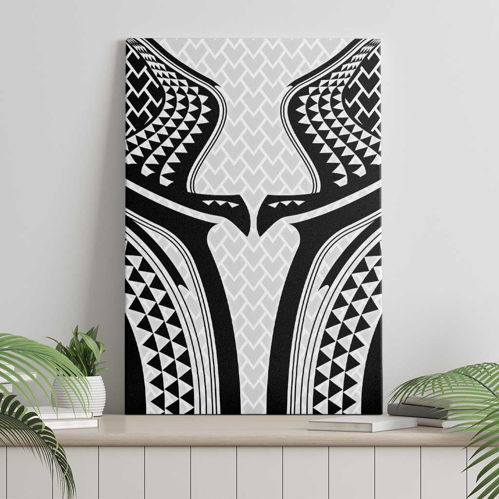 Hawaiian Kakau Art Tattoos Aquaman Style Canvas Wall Art White Version - Polynesian Pride