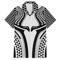 Hawaiian Kakau Art Tattoos Aquaman Style Family Matching Long Sleeve Bodycon Dress and Hawaiian Shirt White Version - Polynesian Pride