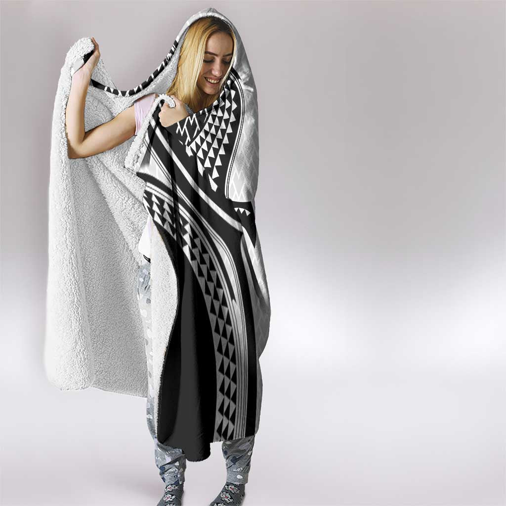 Hawaiian Kakau Art Tattoos Aquaman Style Hooded Blanket White Version LT03 - Polynesian Pride