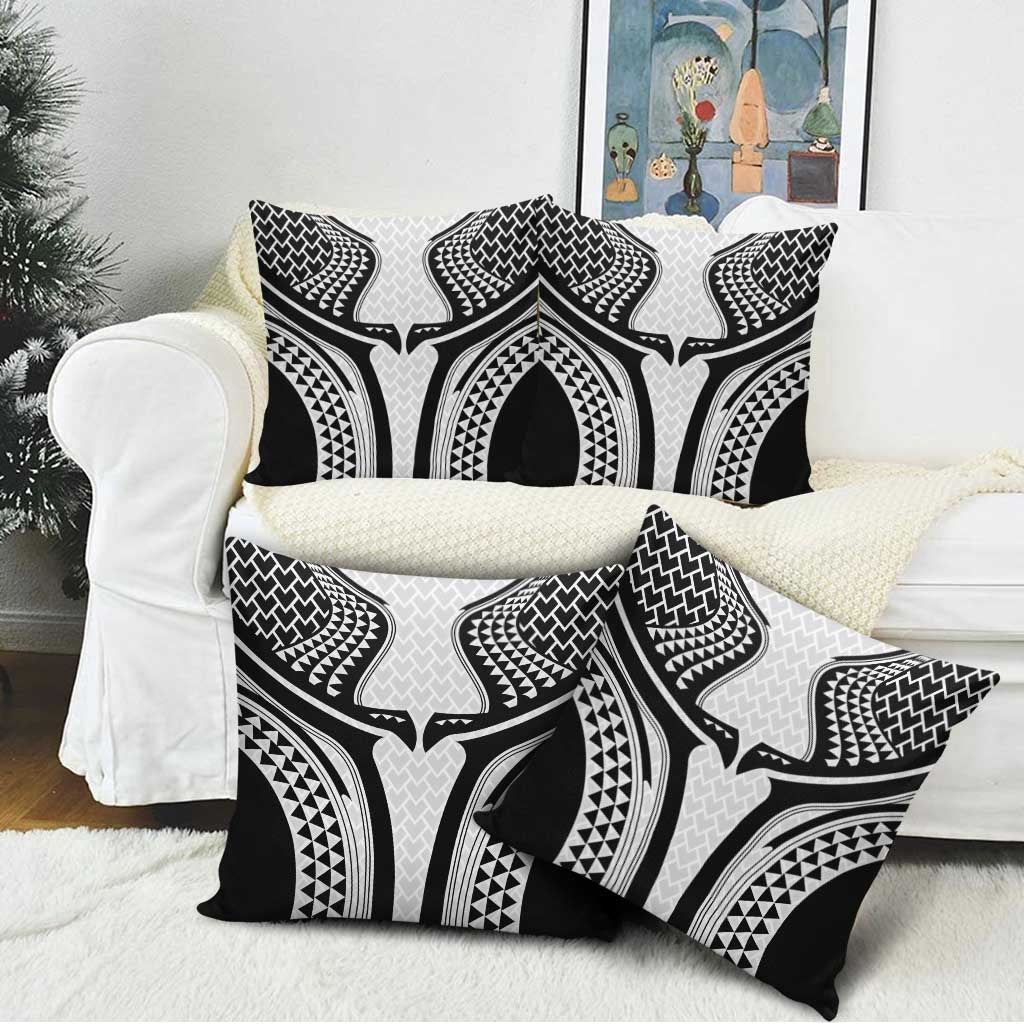 Hawaiian Kakau Art Tattoos Aquaman Style Pillow Cover White Version - Polynesian Pride