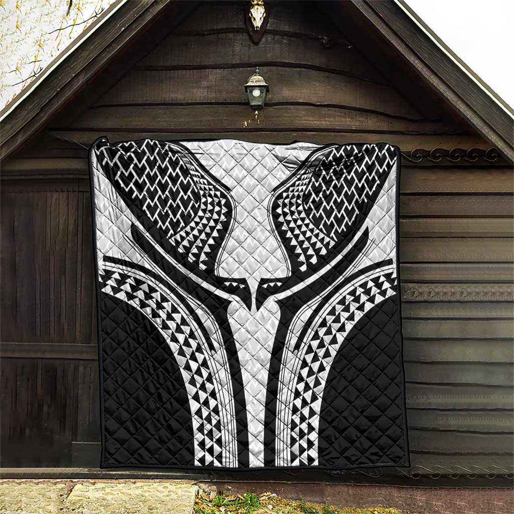Hawaiian Kakau Art Tattoos Aquaman Style Quilt White Version - Polynesian Pride