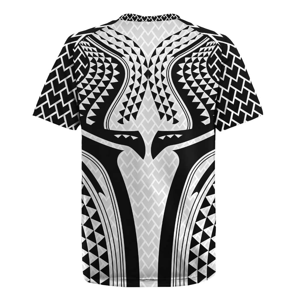 Hawaiian Kakau Art Tattoos Aquaman Style Rugby Jersey White Version - Polynesian Pride