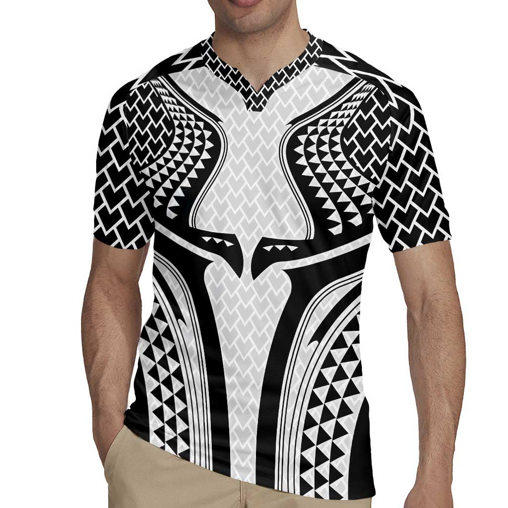Hawaiian Kakau Art Tattoos Aquaman Style Rugby Jersey White Version - Polynesian Pride