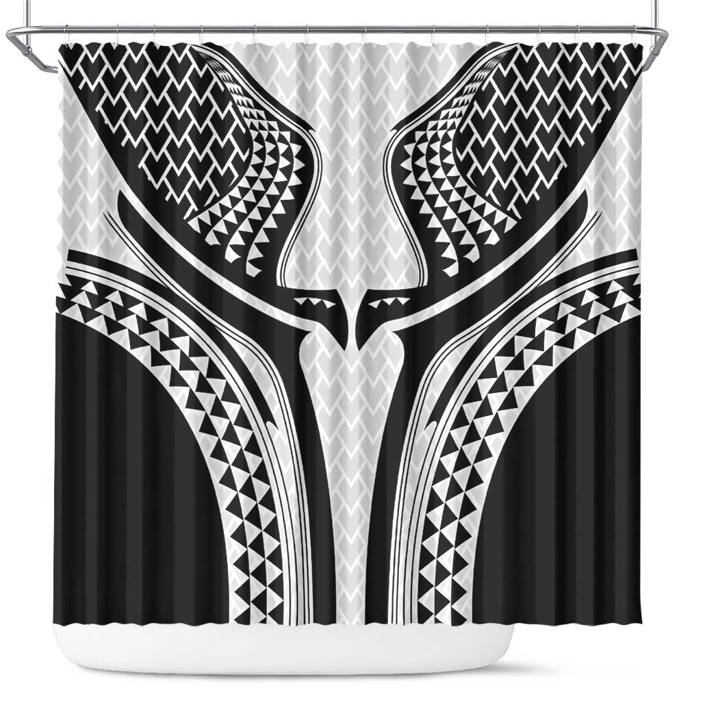 Hawaiian Kakau Art Tattoos Aquaman Style Shower Curtain White Version LT03 White - Polynesian Pride