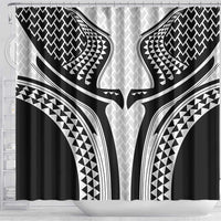 Hawaiian Kakau Art Tattoos Aquaman Style Shower Curtain White Version LT03 - Polynesian Pride