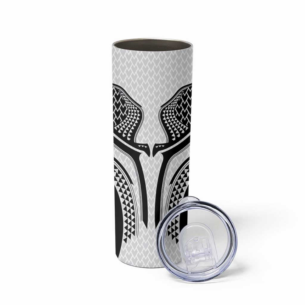 Hawaiian Kakau Art Tattoos Aquaman Style Skinny Tumbler White Version - Polynesian Pride