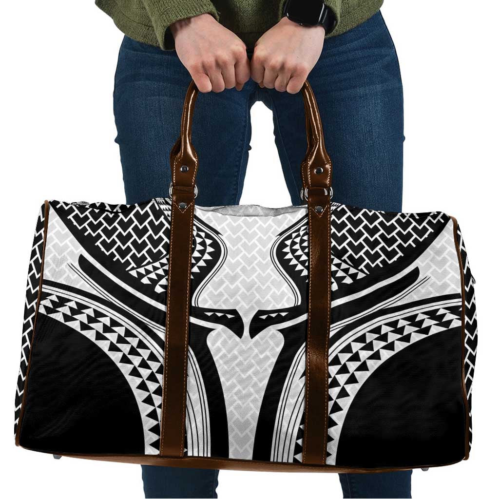 Hawaiian Kakau Art Tattoos Aquaman Style Travel Bag White Version - Polynesian Pride
