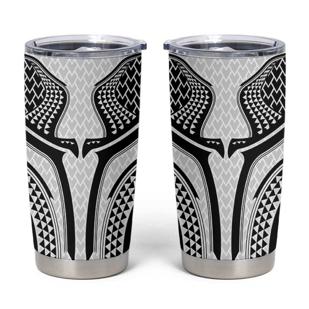 Hawaiian Kakau Art Tattoos Aquaman Style Tumbler Cup White Version - Polynesian Pride