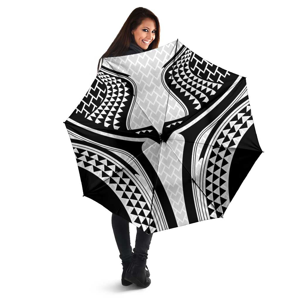 Hawaiian Kakau Art Tattoos Aquaman Style Umbrella White Version - Polynesian Pride