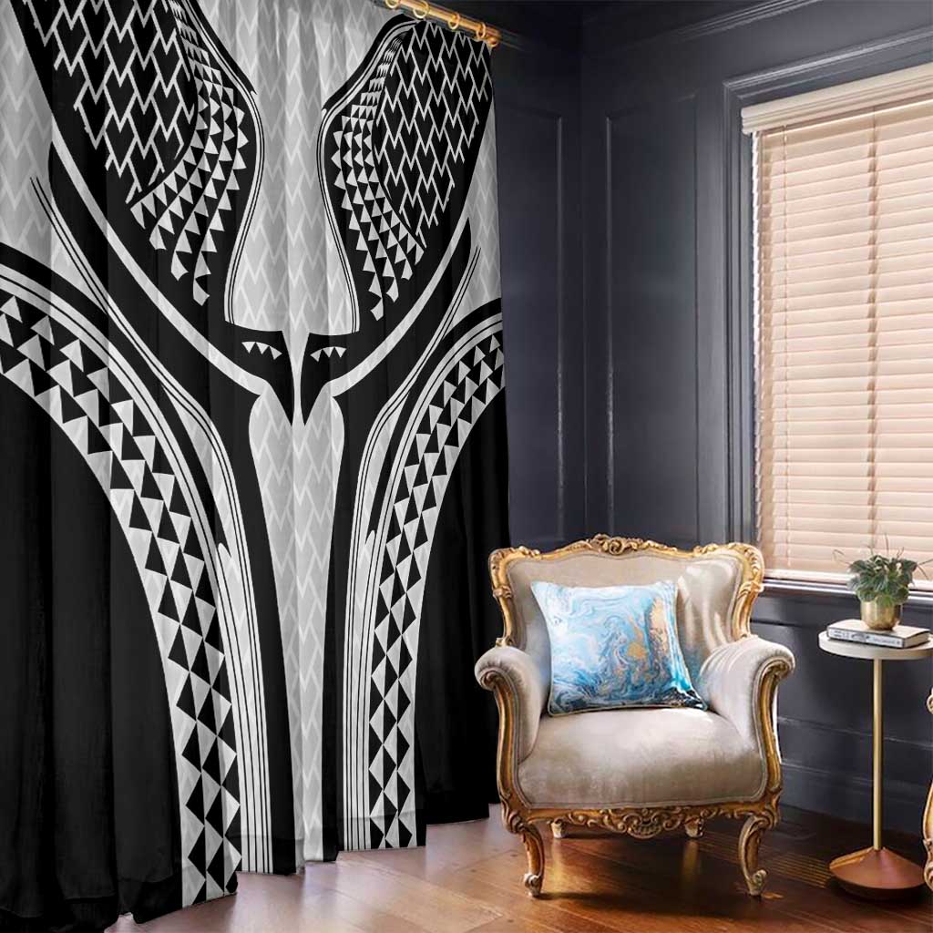 Hawaiian Kakau Art Tattoos Aquaman Style Window Curtain White Version - Polynesian Pride