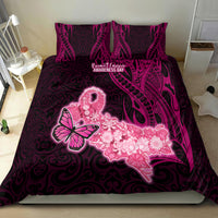 Polynesia Breast Cancer Bedding Set Butterfly and Flowers Ribbon Maori Tattoo Ethnic Black Style LT03 - Polynesian Pride