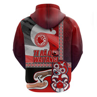 Maori Waitangi Hoodie Hei-tiki Koru with Tino Rangatiratanga Maori Flag LT03 - Polynesian Pride