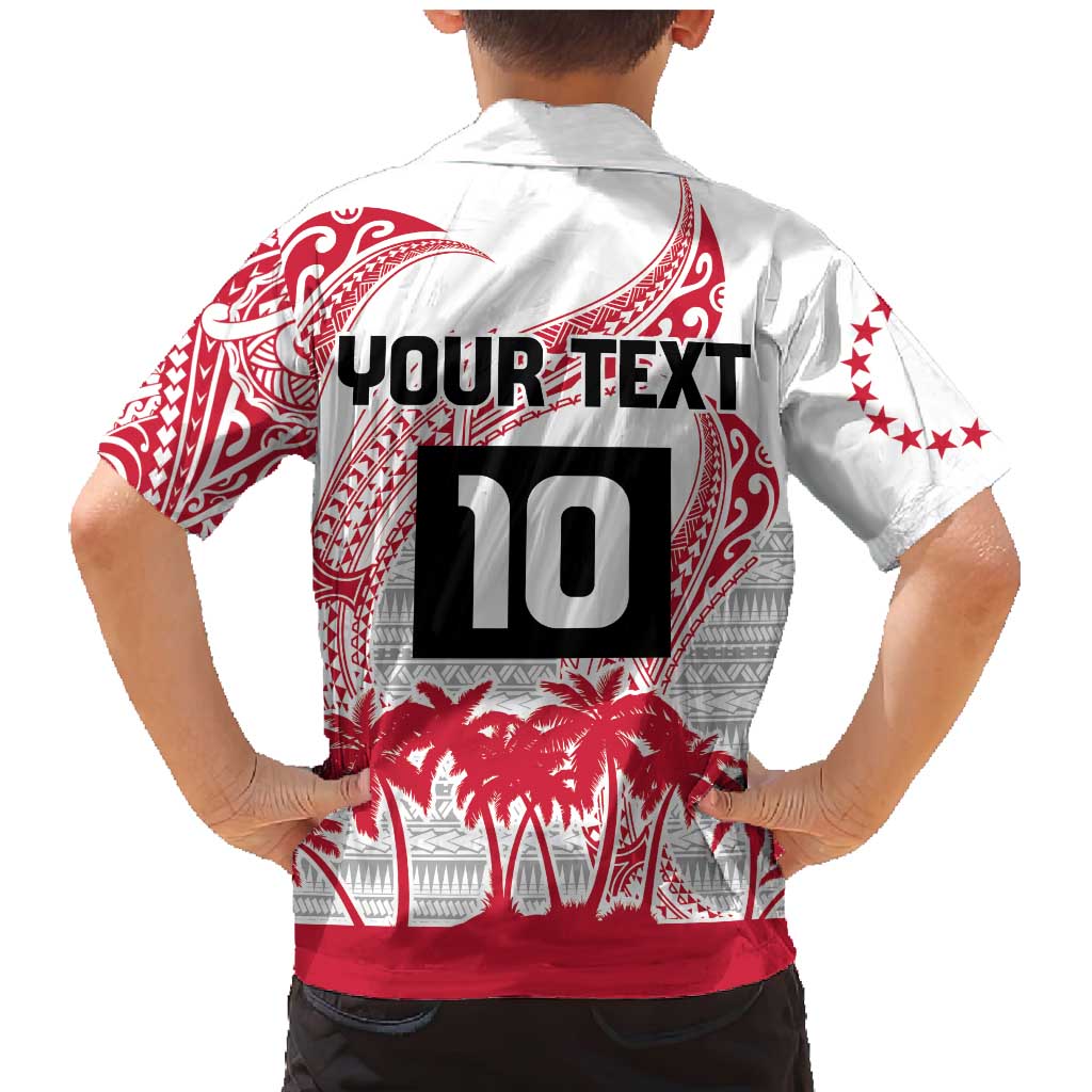 Cook Islands Marathon 2025-Pursuit in Paradise Family Matching Mermaid Dress and Hawaiian Shirt Red Color