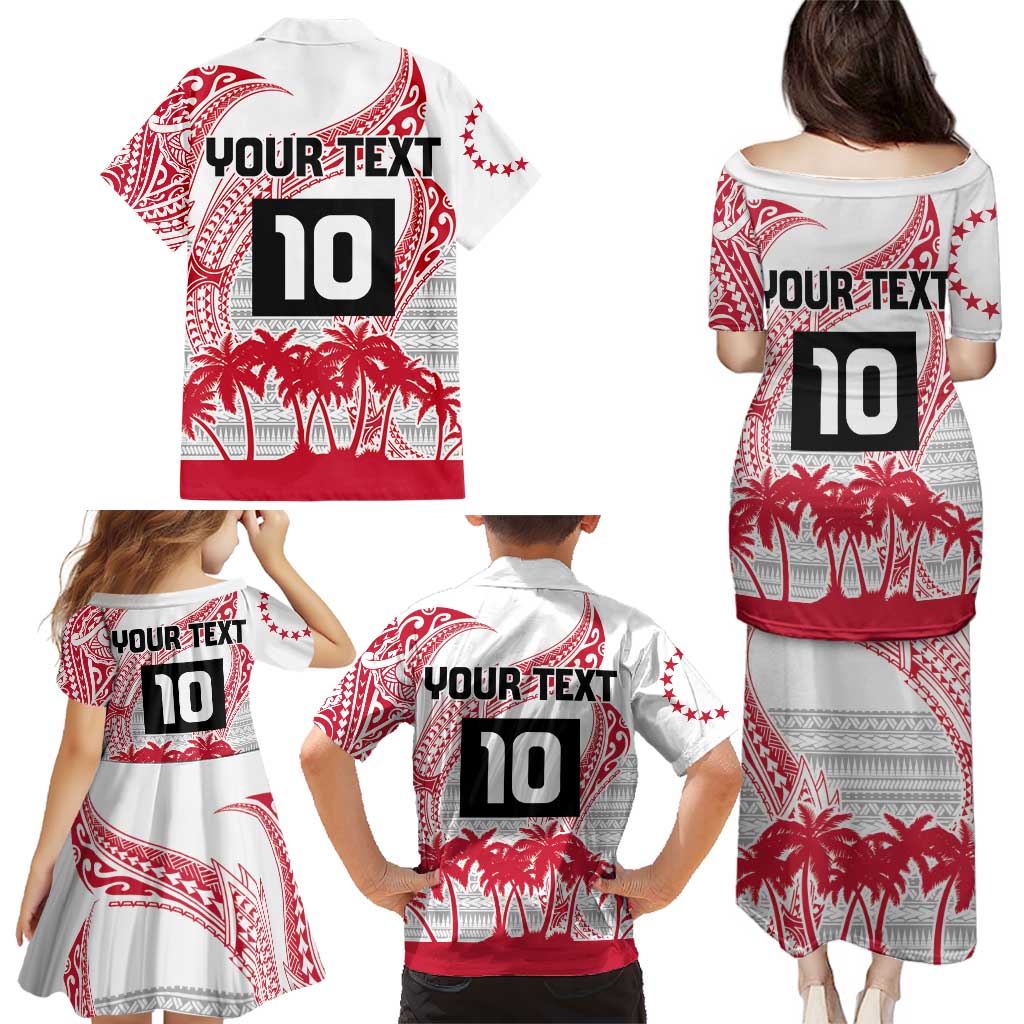 Cook Islands Marathon 2025-Pursuit in Paradise Family Matching Puletasi and Hawaiian Shirt Red Color LT03 - Polynesian Pride
