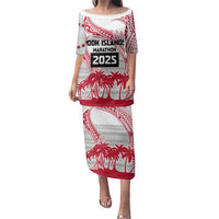 Cook Islands Marathon 2025-Pursuit in Paradise Family Matching Puletasi and Hawaiian Shirt Red Color LT03 Mom's Dress Red - Polynesian Pride