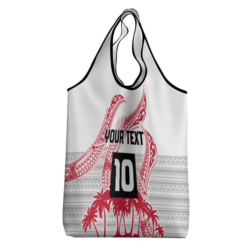 Cook Islands Marathon 2025-Pursuit in Paradise Grocery Bag Red Color