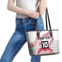 Cook Islands Marathon 2025-Pursuit in Paradise Leather Tote Bag Red Color