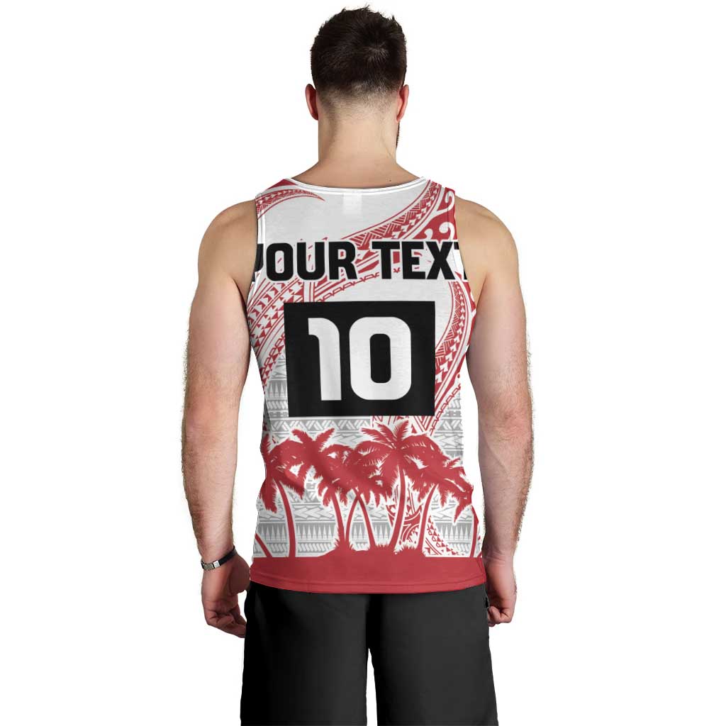 Cook Islands Marathon 2025-Pursuit in Paradise Men Tank Top Red Color