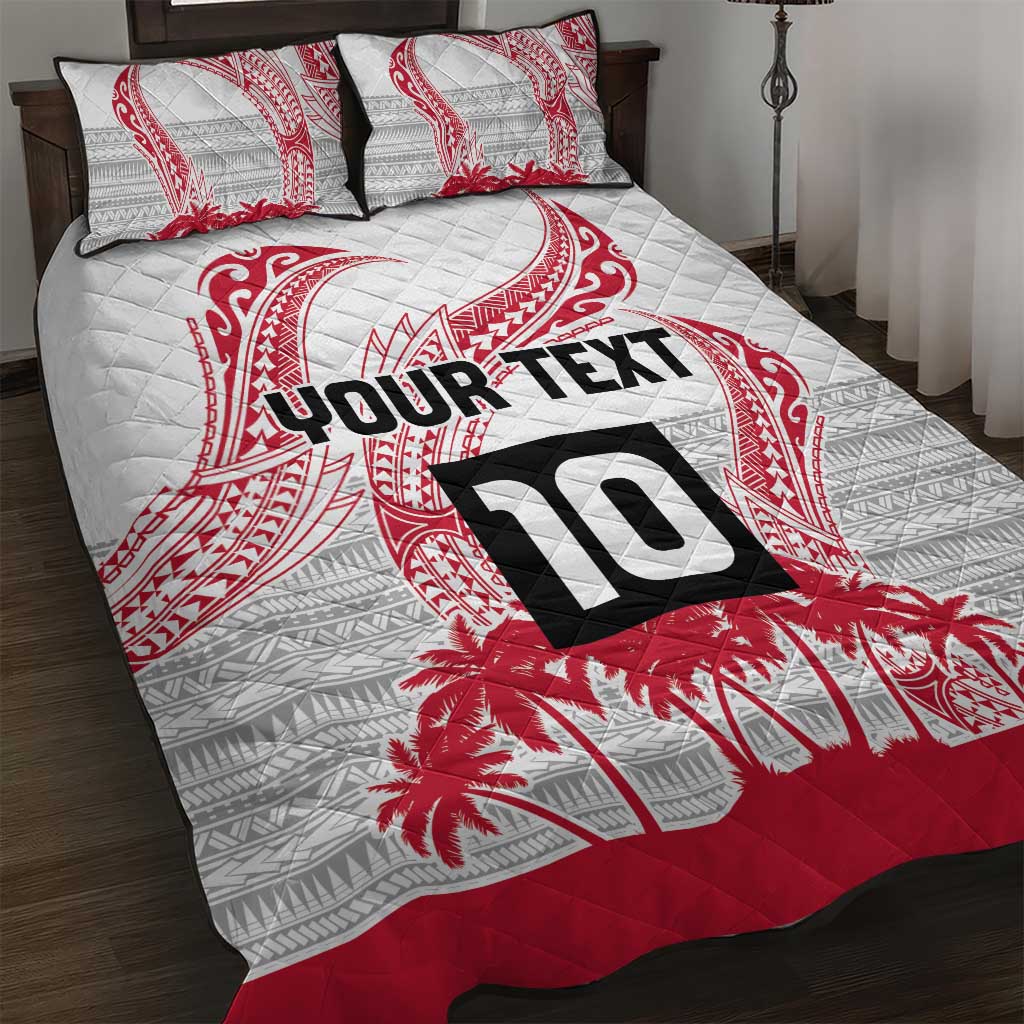 Cook Islands Marathon 2025-Pursuit in Paradise Quilt Bed Set Red Color