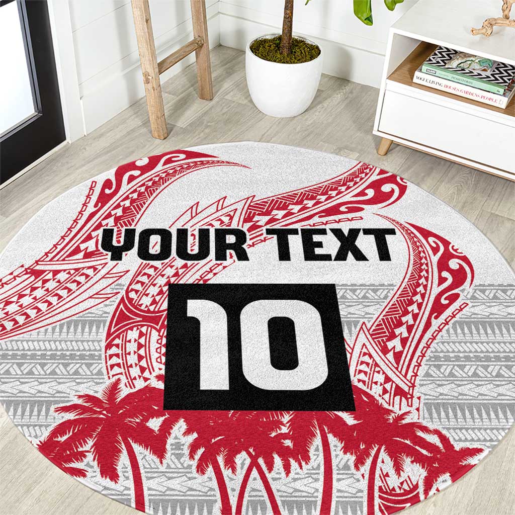 Cook Islands Marathon 2025-Pursuit in Paradise Round Carpet Red Color LT03 Red - Polynesian Pride