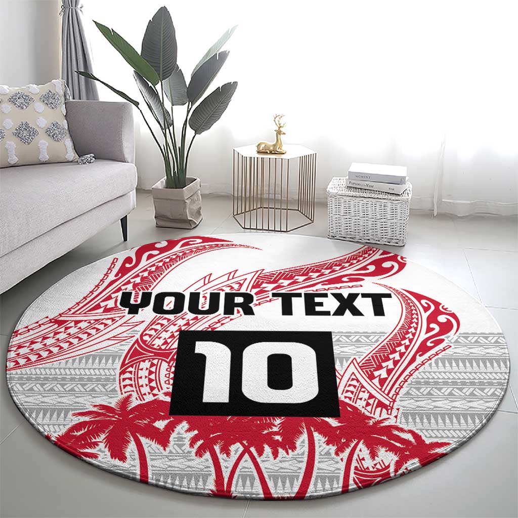 Cook Islands Marathon 2025-Pursuit in Paradise Round Carpet Red Color LT03 - Polynesian Pride