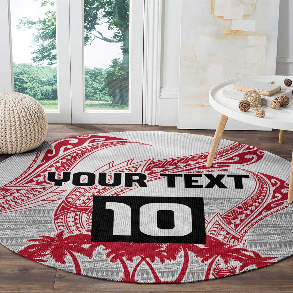 Cook Islands Marathon 2025-Pursuit in Paradise Round Carpet Red Color LT03 - Polynesian Pride