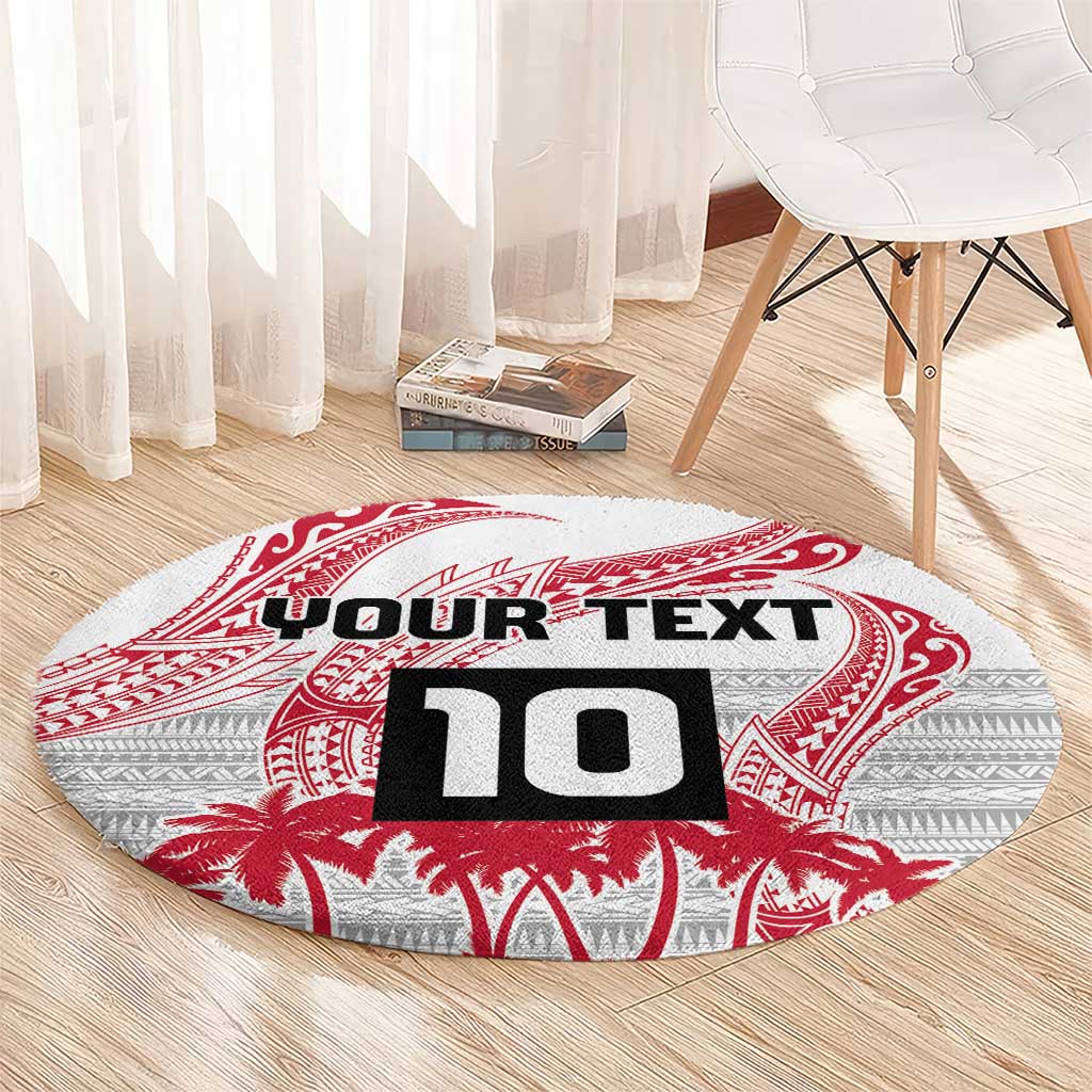 Cook Islands Marathon 2025-Pursuit in Paradise Round Carpet Red Color LT03 - Polynesian Pride