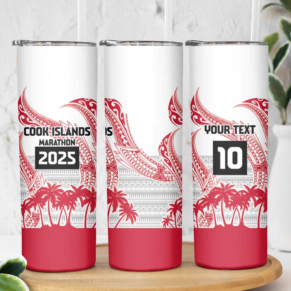 Cook Islands Marathon 2025-Pursuit in Paradise Skinny Tumbler Red Color