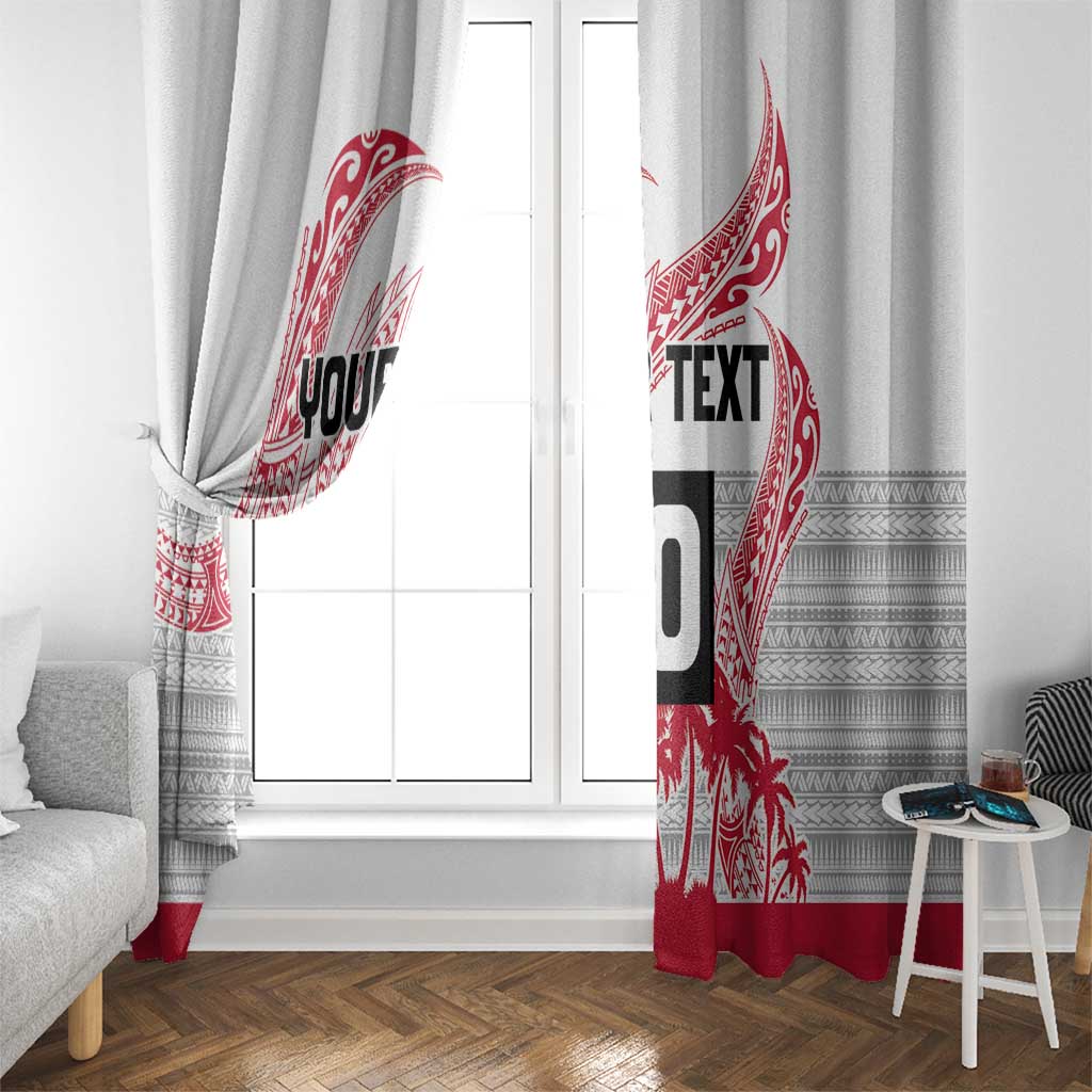 Cook Islands Marathon 2025-Pursuit in Paradise Window Curtain Red Color