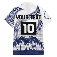 Cook Islands Marathon 2025-Pursuit in Paradise Family Matching Off The Shoulder Long Sleeve Dress and Hawaiian Shirt Blue Color