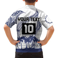 Cook Islands Marathon 2025-Pursuit in Paradise Family Matching Puletasi and Hawaiian Shirt Blue Color