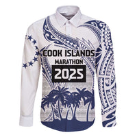 Cook Islands Marathon 2025-Pursuit in Paradise Family Matching Tank Maxi Dress and Hawaiian Shirt Blue Color