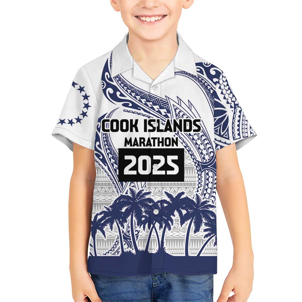 Cook Islands Marathon 2025-Pursuit in Paradise Hawaiian Shirt Blue Color